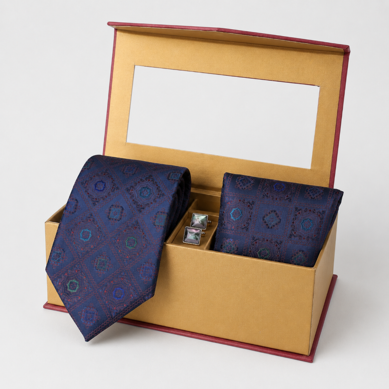 NECKTIE,POCKET SQUARE,CUFFLINK