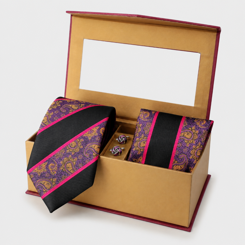 NECKTIE, POCKET SQUARE, CUFFLINK
