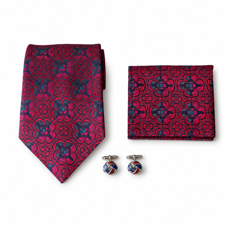 NECKTIE,POCKET SQUARE,CUFFLINK