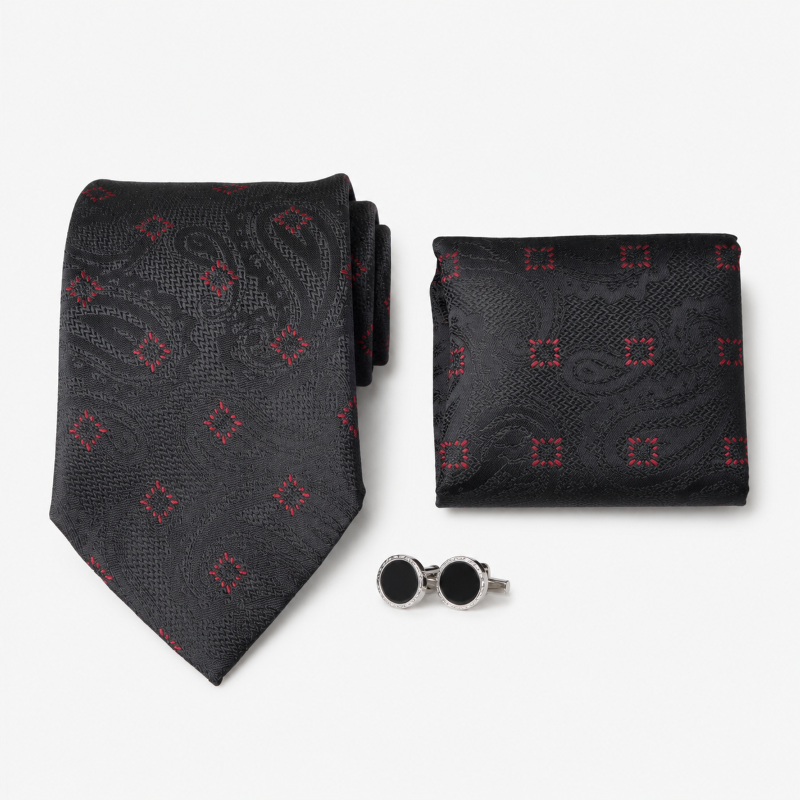 NECKTIE,POCKET SQUARE,CUFFLINK